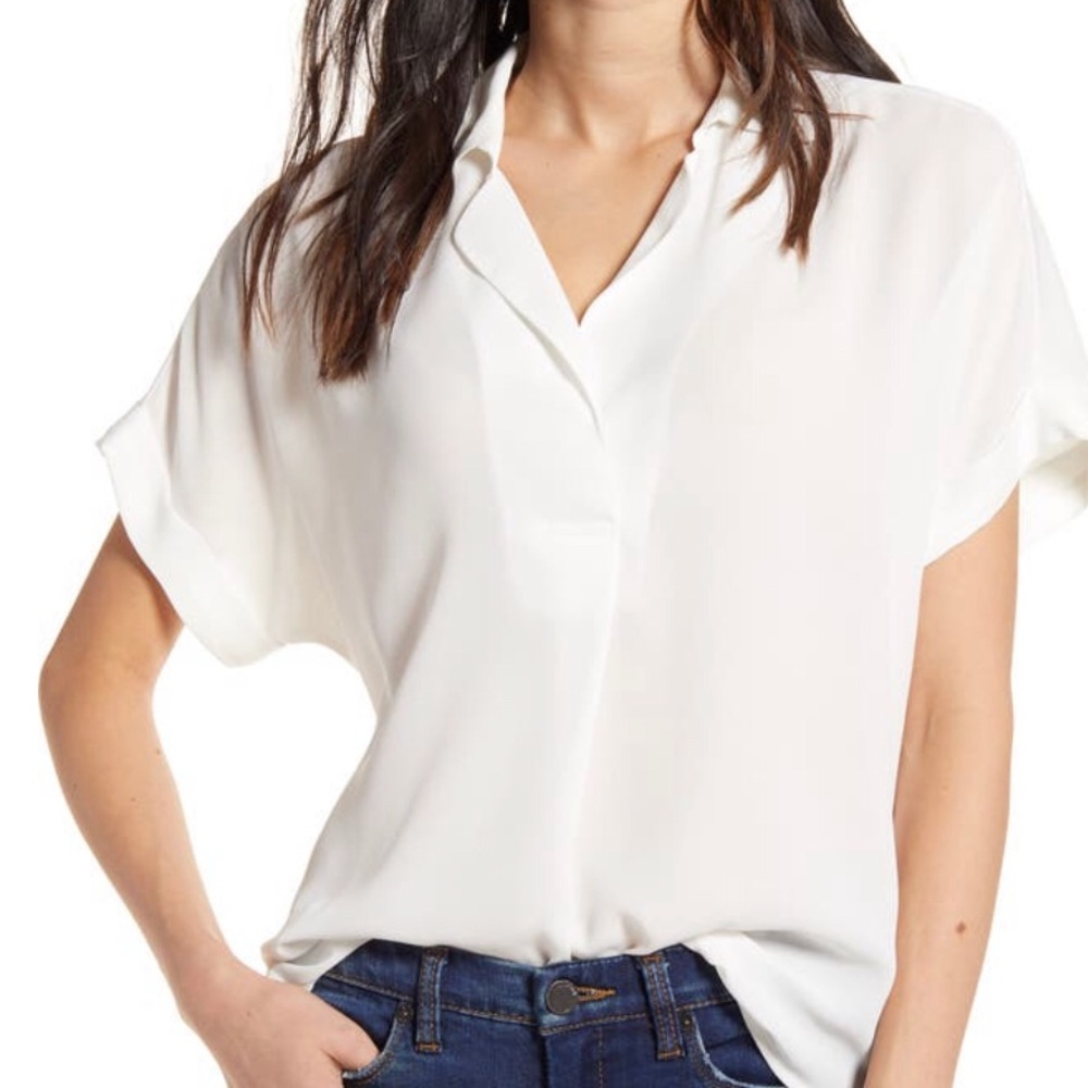 NWOT All in Favor Button Back Top
